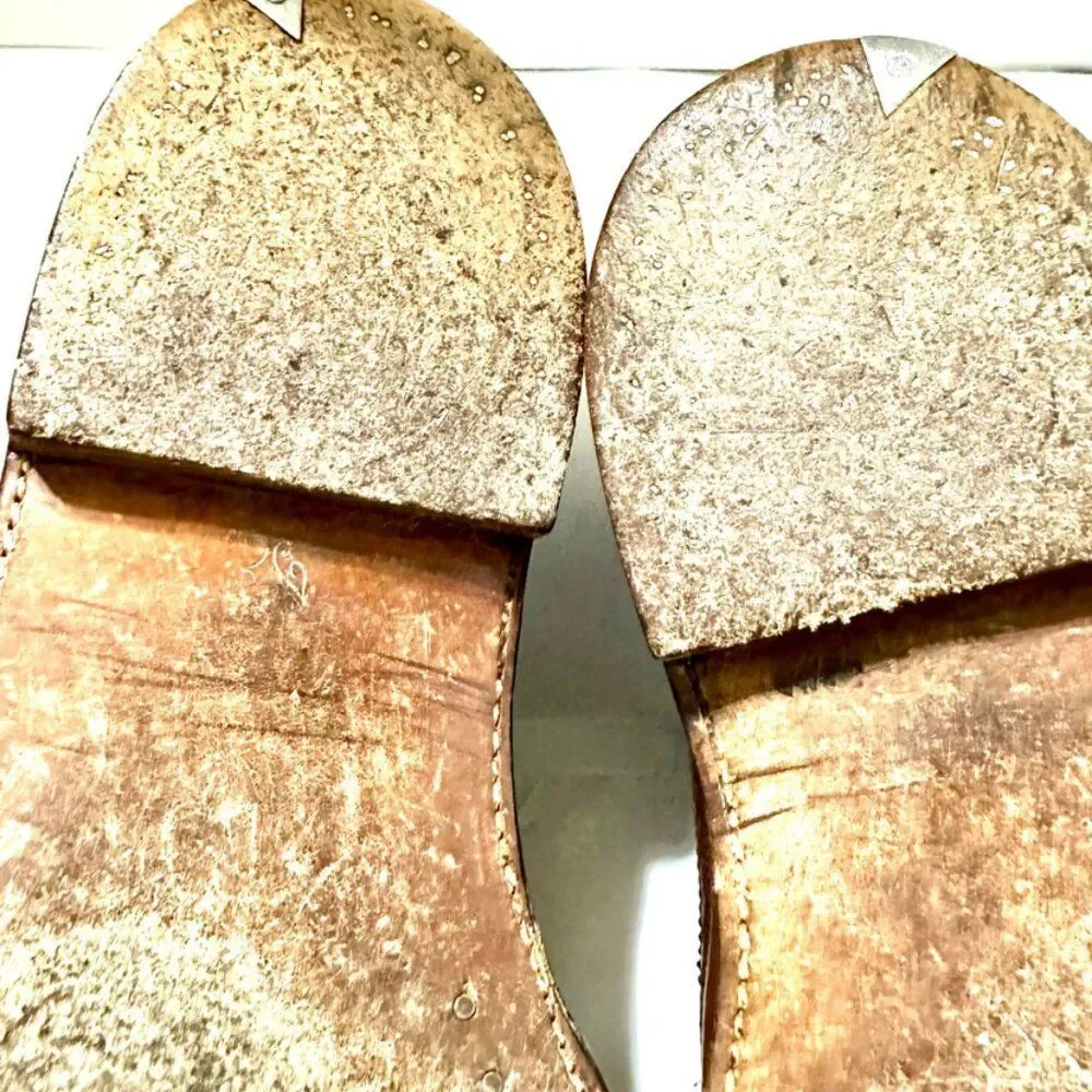 FLORSHEIM Royal Imperial 5Nail V Cleat 93602 Oxford Wingtp Size 10 C